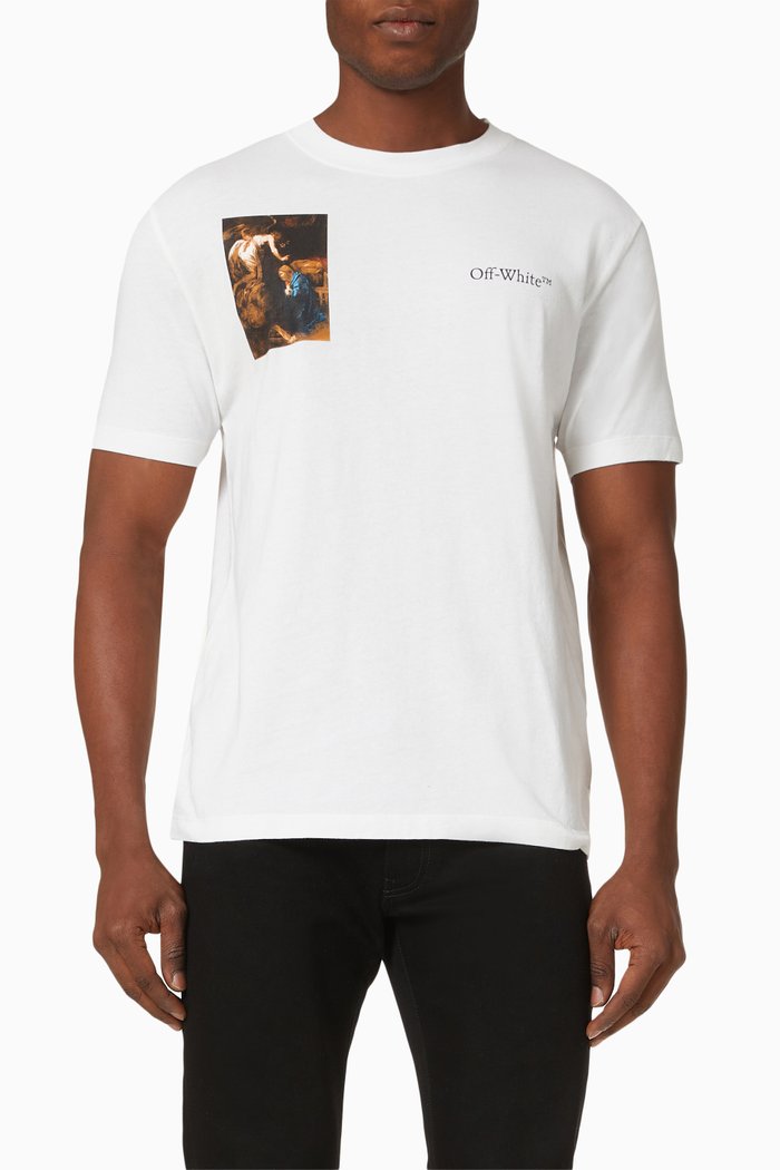 

Caravaggio Lute Slim T-shirt in Cotton Jersey, White