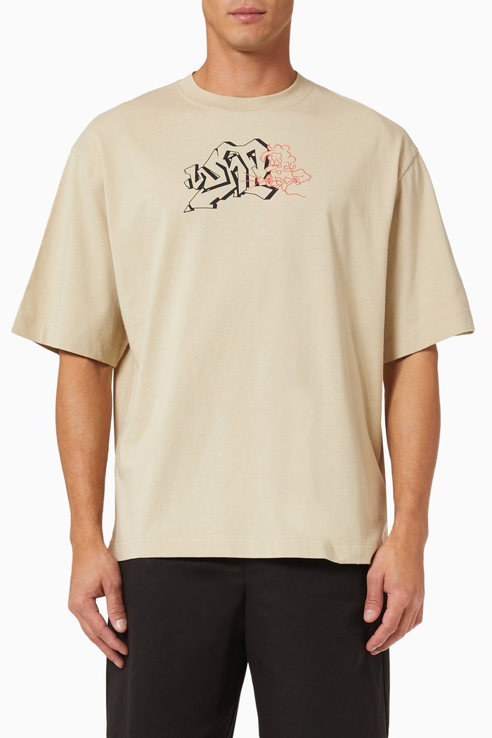 

Graffiti Arrows T-shirt in Cotton Jersey, Neutral