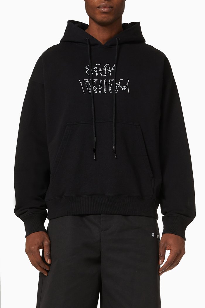 

Neen Arrows Hoodie in Cotton Terry, Black