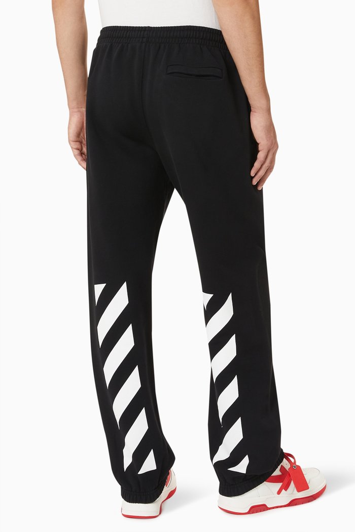 

Diagonals Helvetica Slim Sweatpants in Cotton, Black