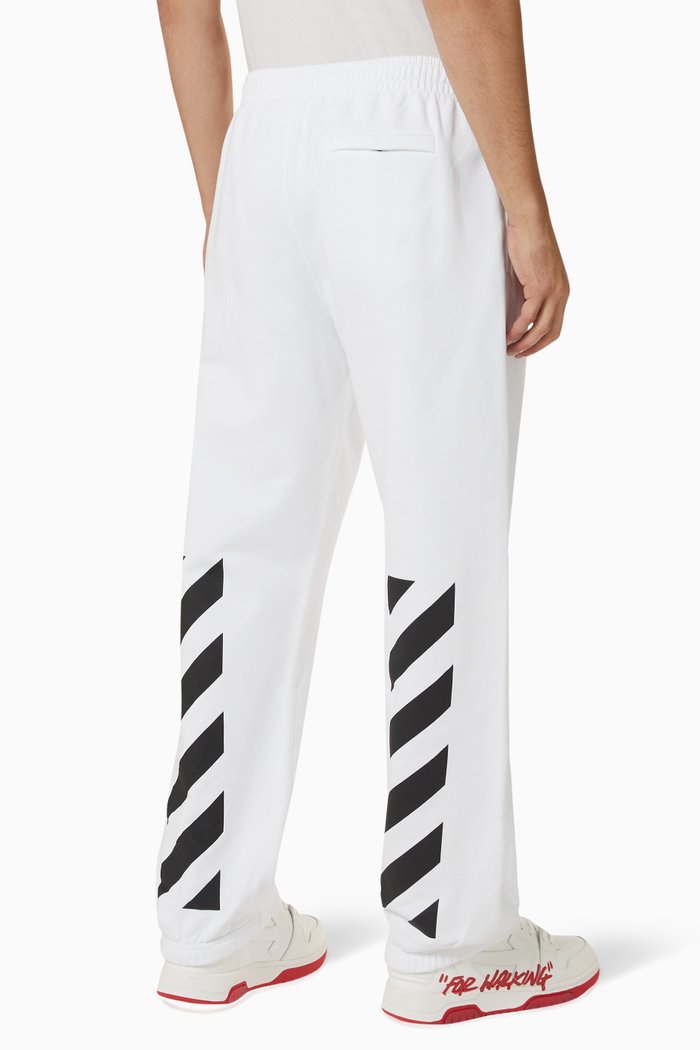 

Diagonals Helvetica Slim Sweatpants in Cotton, White