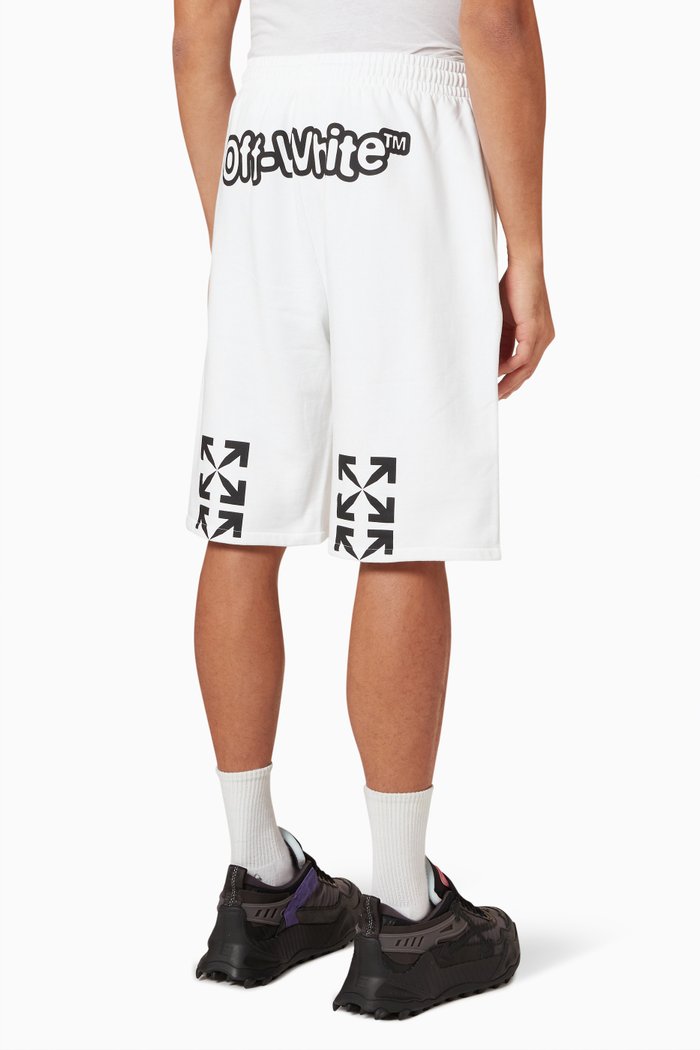 

Blur Arrows Sweatshorts in Cotton Terry, White