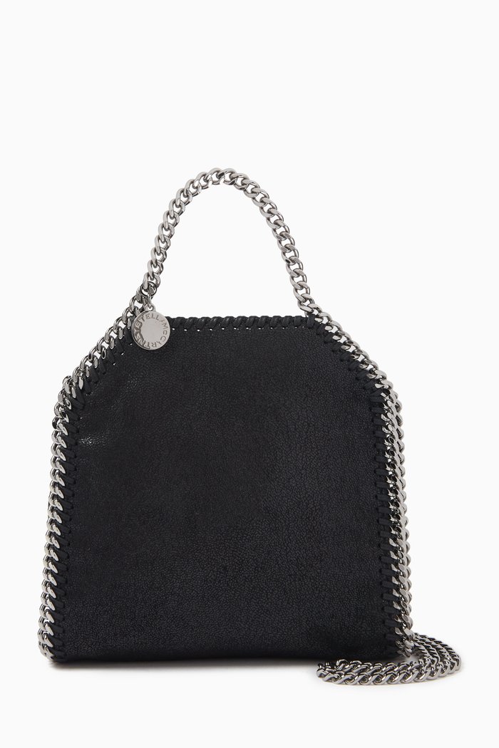 

Tiny Falabella Tote Bag in Eco Shaggy Deer, Black
