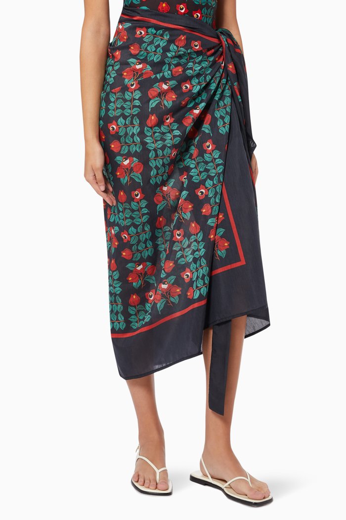 

Lavanda Pareo in Cotton Silk Blend, Multicolour
