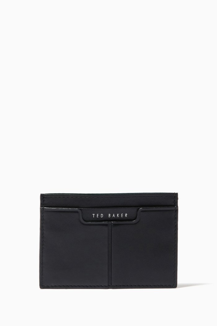Samise Leather Cardholder in Leather, Black