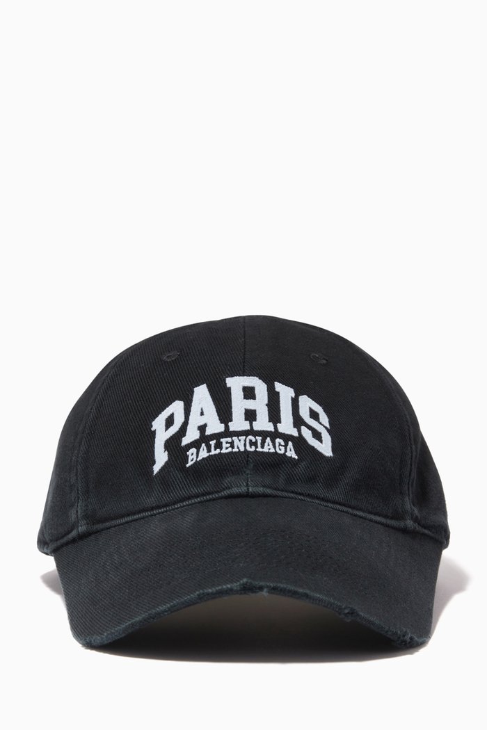 Paris Cap in Cotton Drill, Black