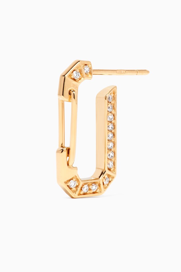 

Chiara Diamond Single Earring in 18kt Yellow Gold, White
