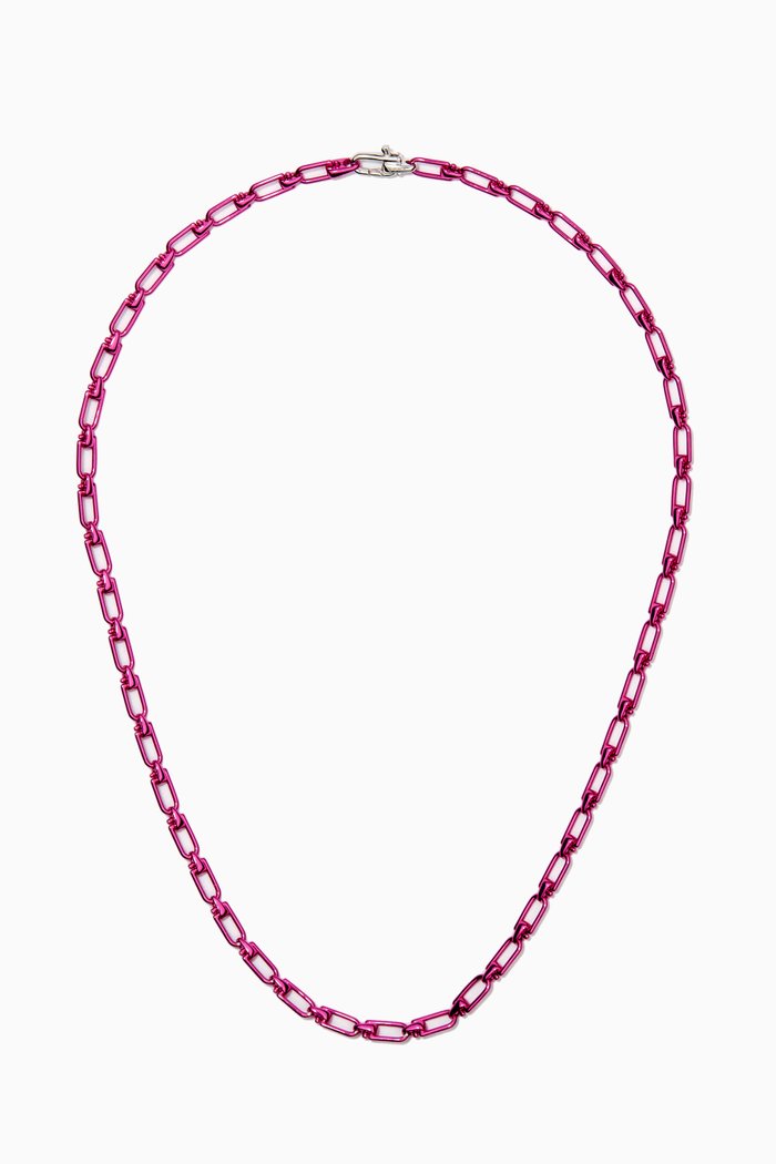 

Reine Necklace in Sterling Silver, Pink