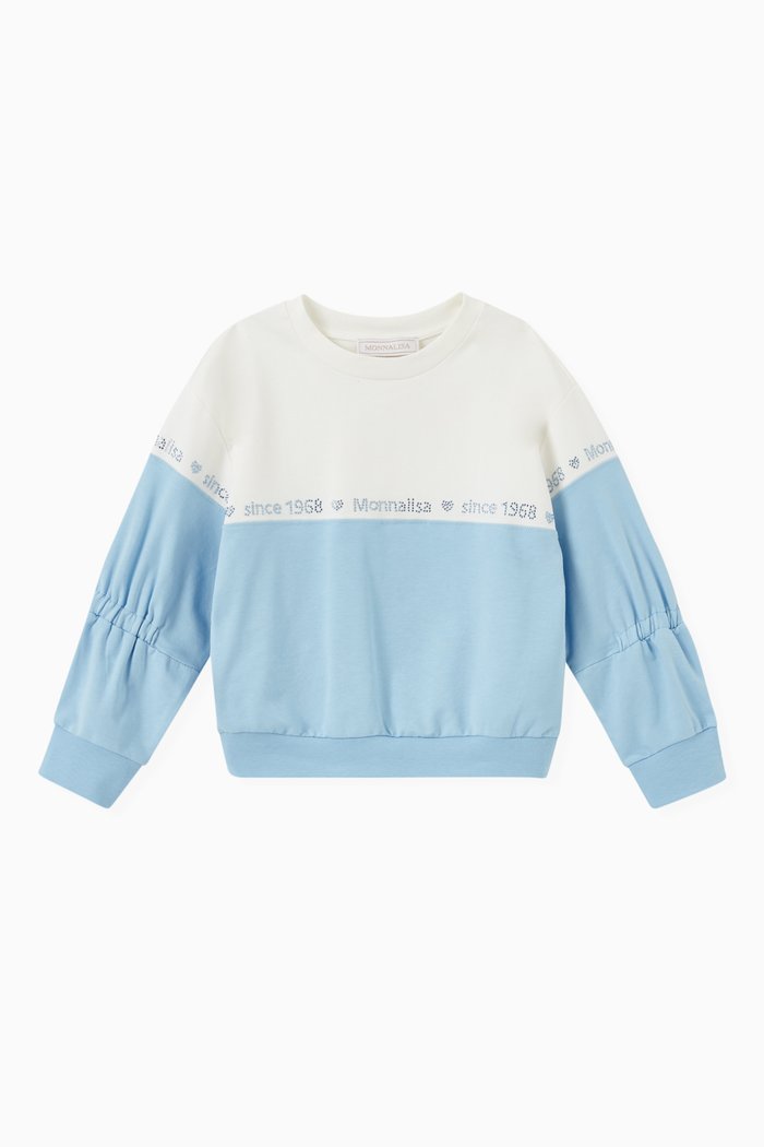 

Logo Sweatshirt in Stretch Cotton, Blue