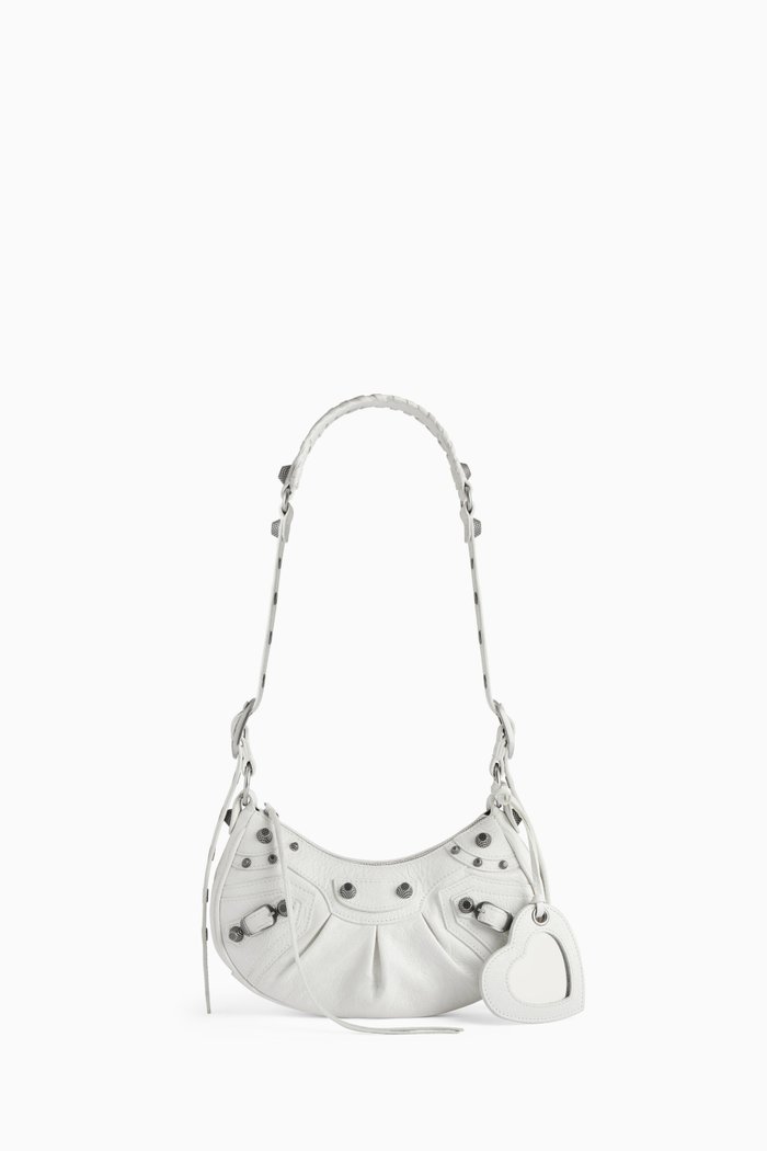 

XS Le Cagole Shoulder Bag in Arena Lambskin, Silver