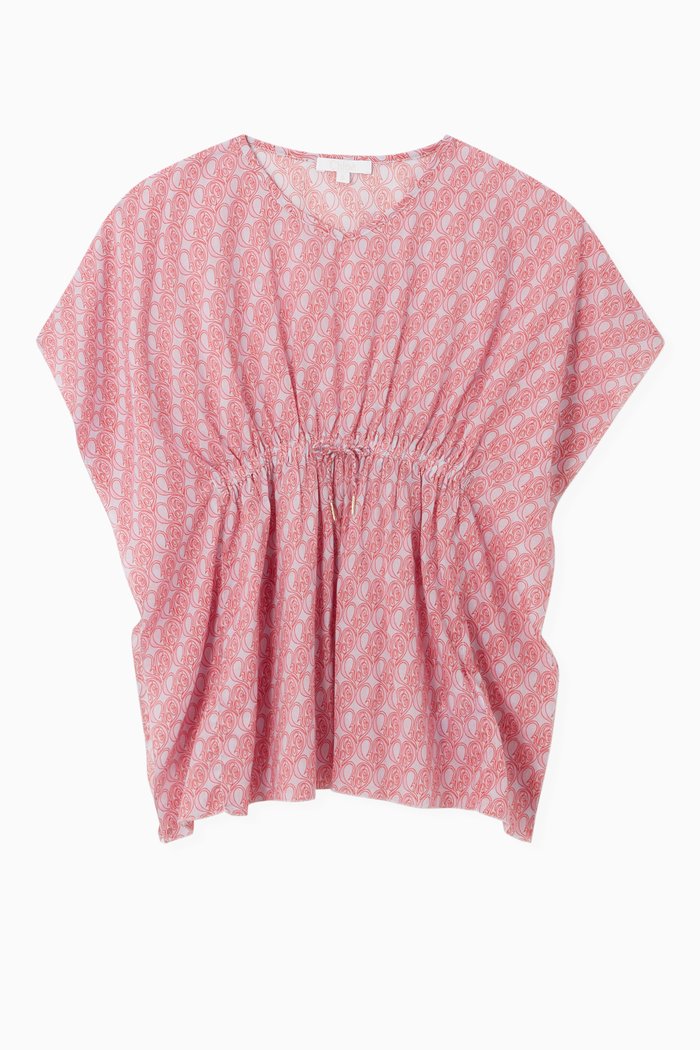 

Logo Print Dress in Cotton, Pink