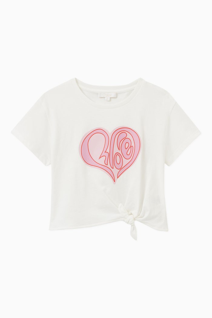 

Heart Knot T-shirt in Cotton Jersey, Neutral