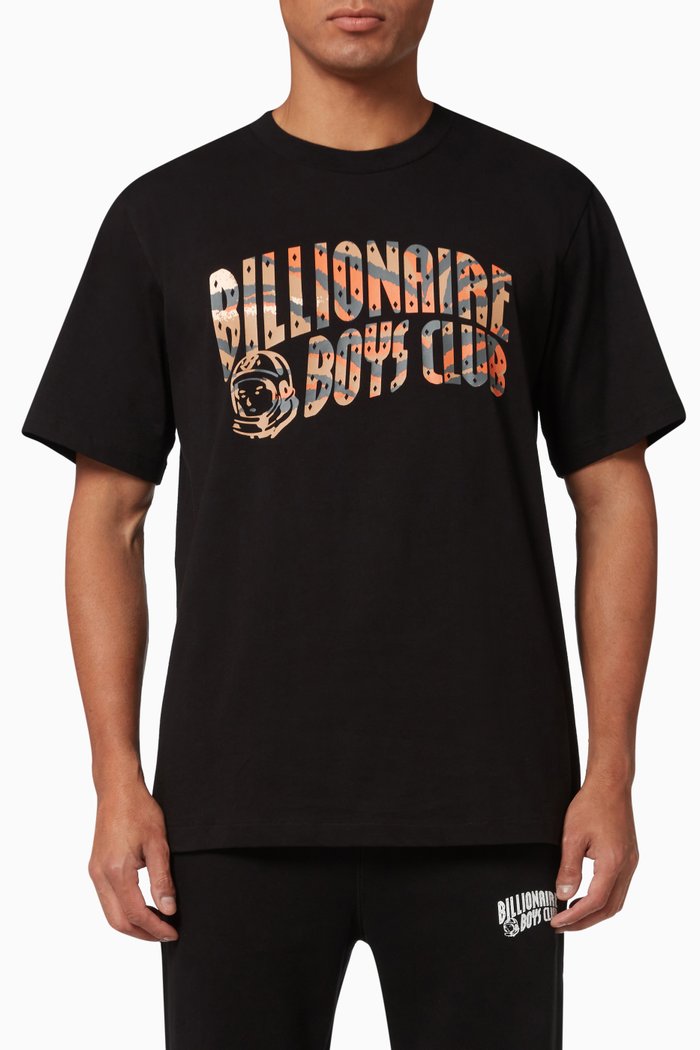 Animal Arch Logo T-Shirt in Cotton, Black