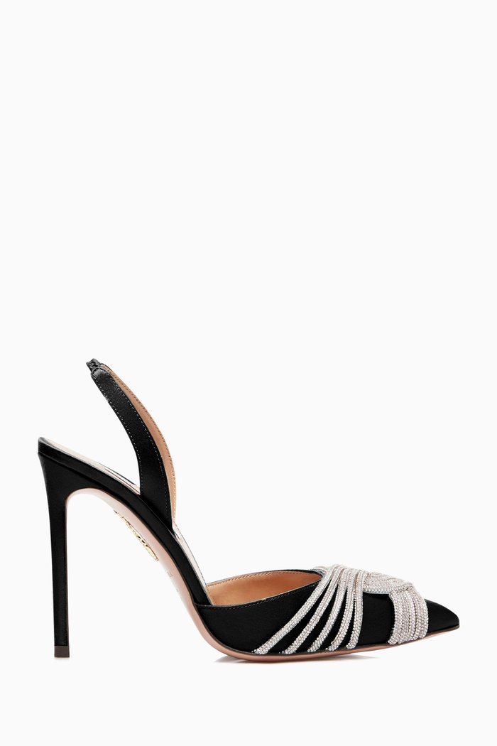 

Gatsby 105 Slingback Pumps in Satin, Black