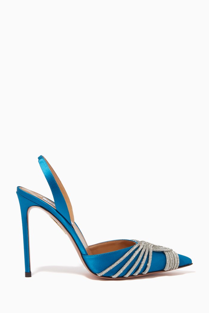 

Gatsby 105 Slingback Pumps in Satin, Blue