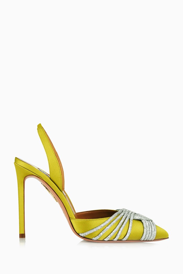 

Gatsby 105 Slingback Pumps in Satin, Green