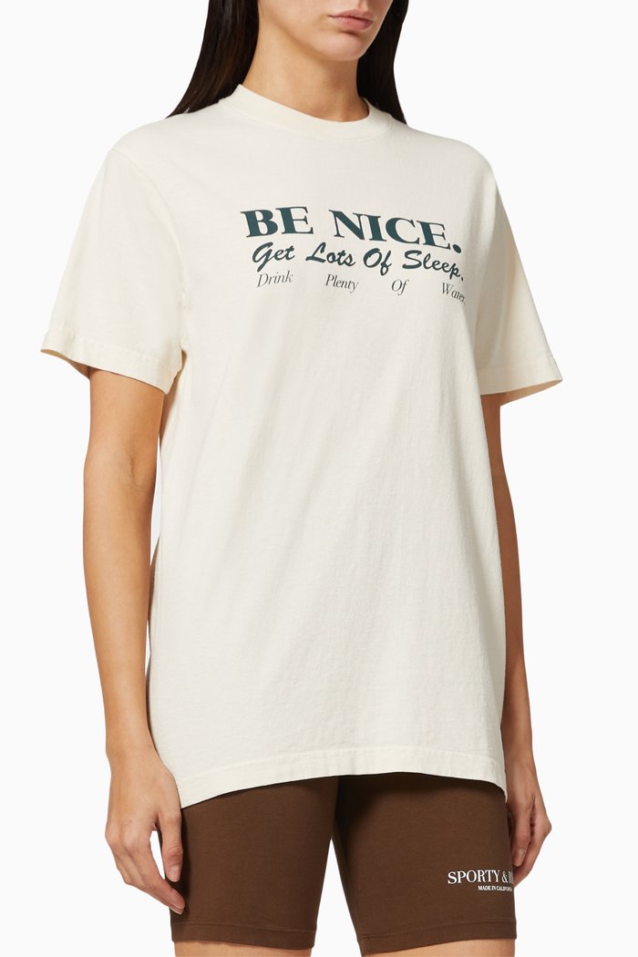 

Be Nice T-shirt in Cotton, Neutral
