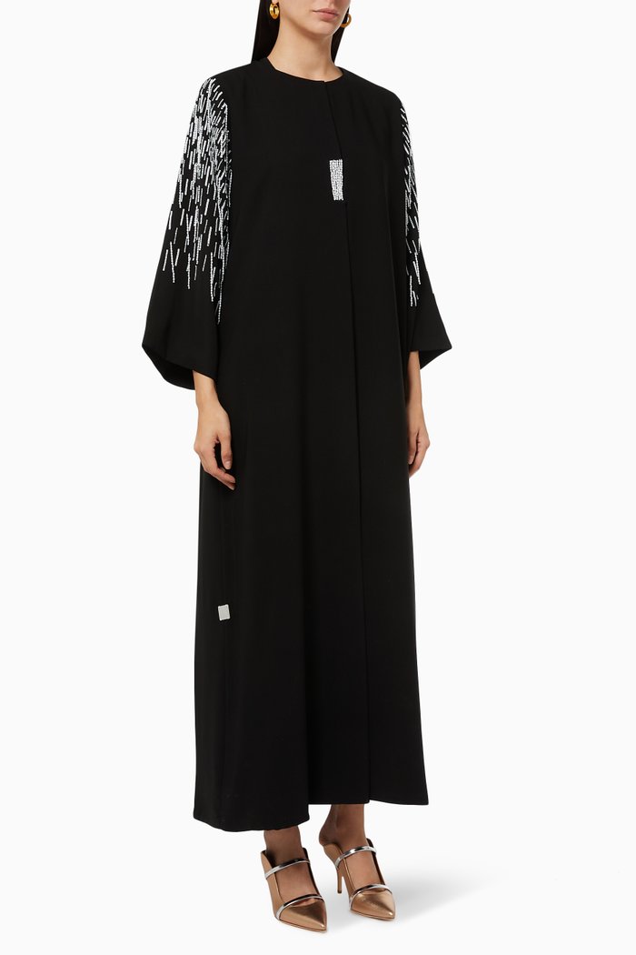 

Glanville Embellished Sleeve Abaya, Black