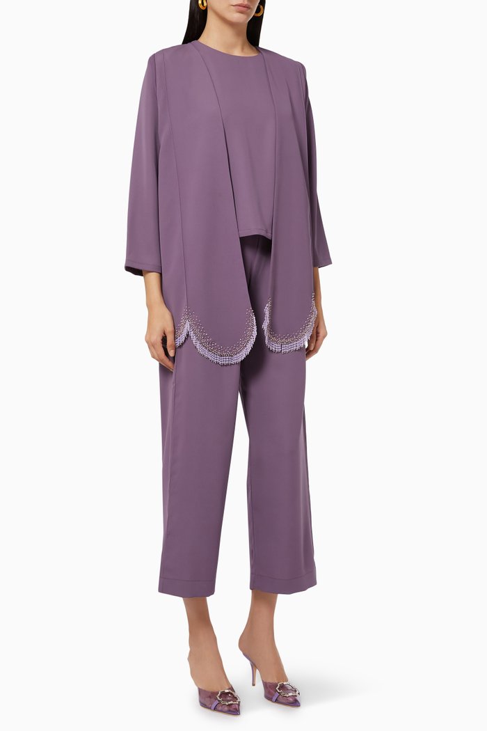 

Top, Pant & Jacket Set, Purple