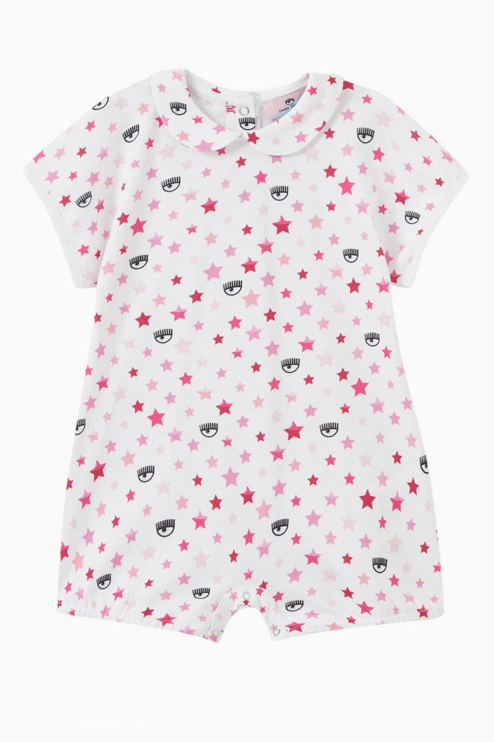 

Logomania Romper in Cotton Jersey, White