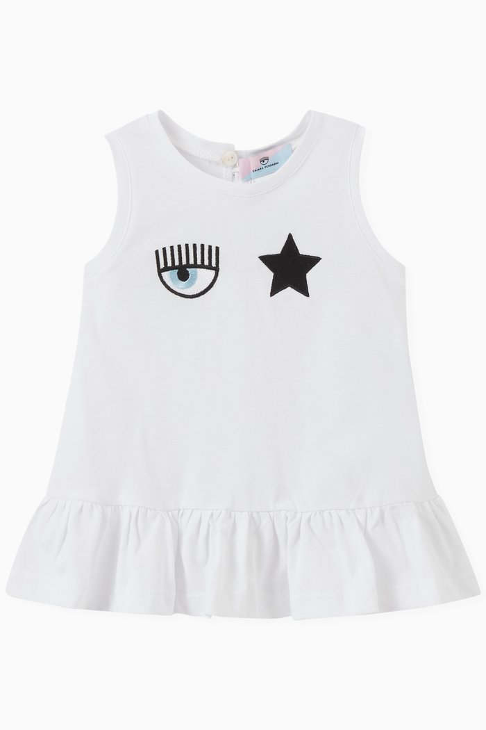 Eyestar Dress in Cotton Jersey, White