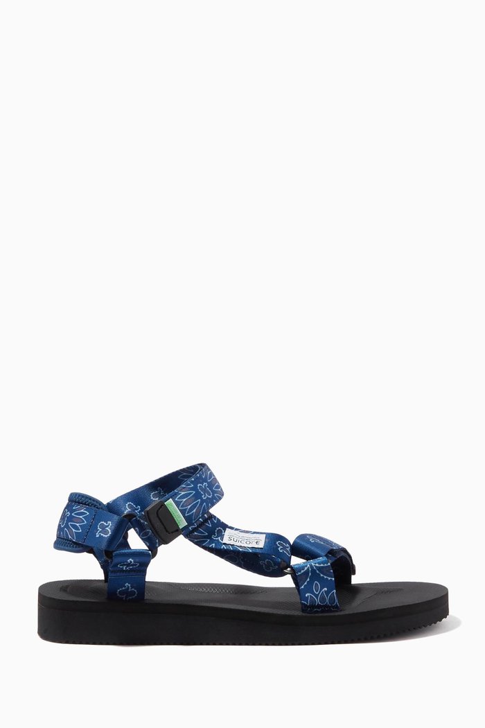 

Depa Cab Sandals in Printed Nylon, Blue