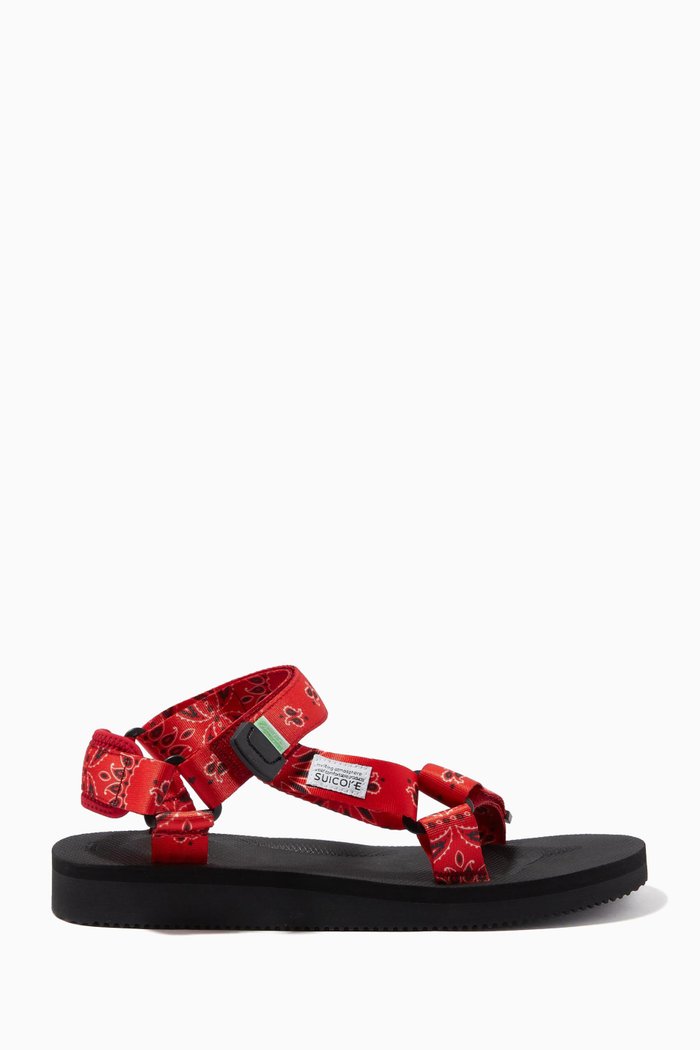 

Depa Cab Sandals in Printed Nylon, Red