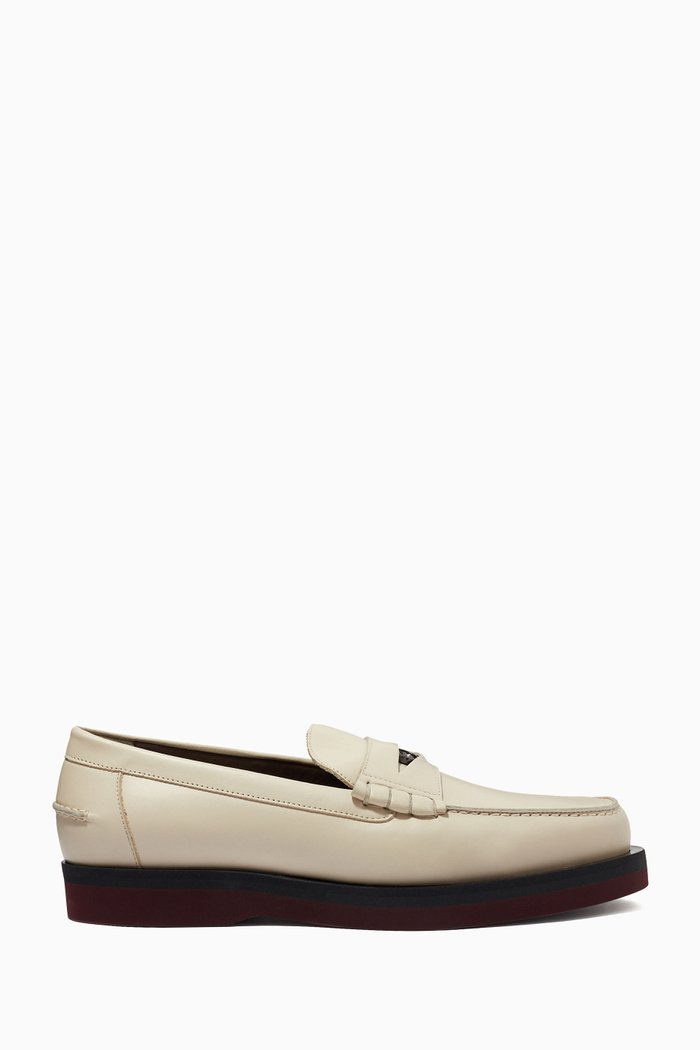

Penny Loafers in Leather, Neutral