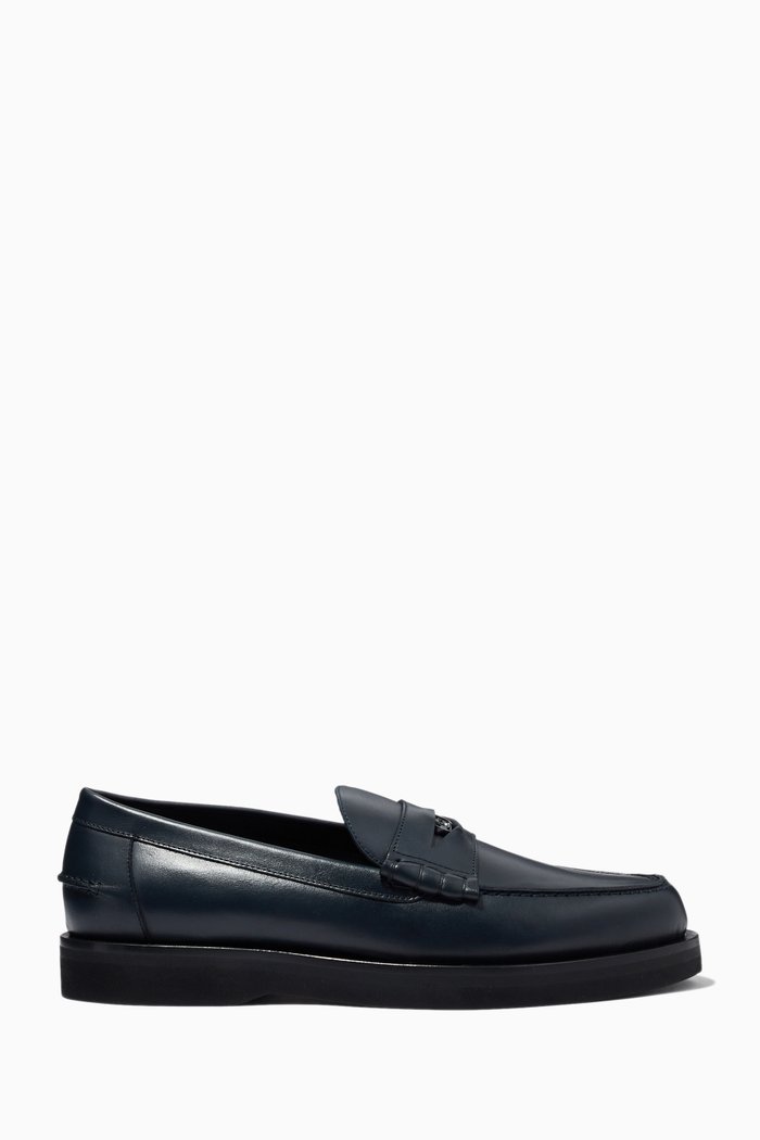 

Penny Loafers in Leather, Blue