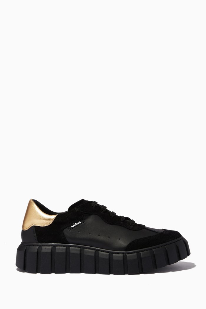 

Low Top Trainers in Nappa Leather, Black