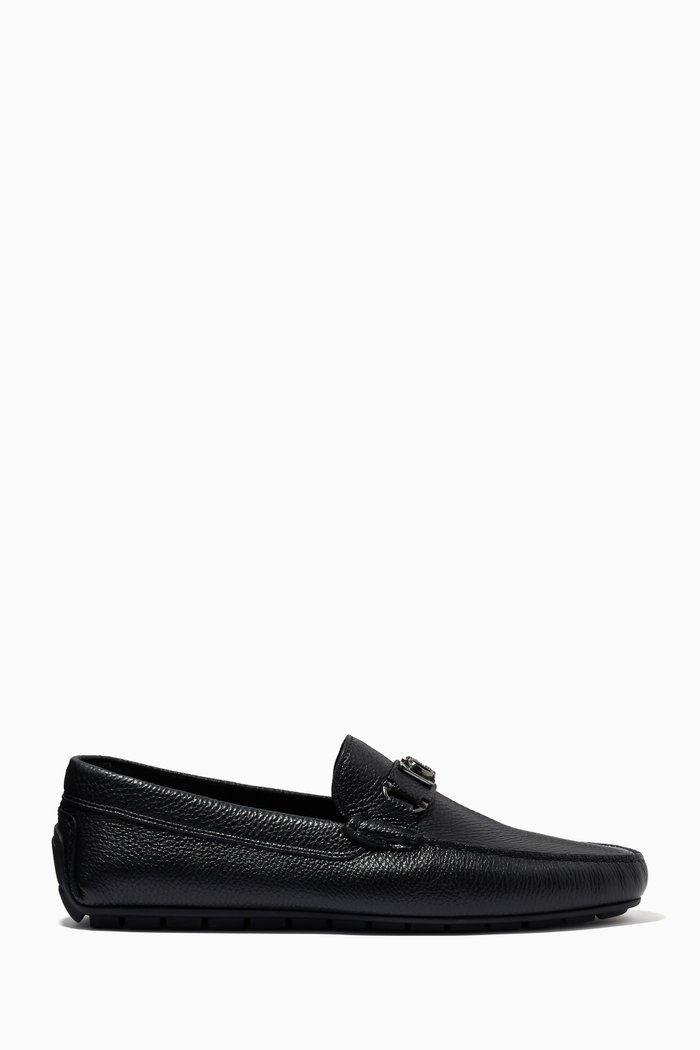 

Driver Loafers in Leather, Black