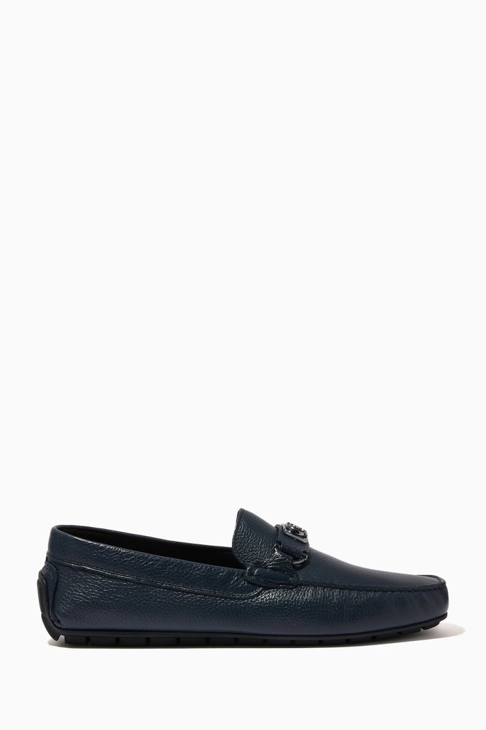 

Driver Loafers in Leather, Blue