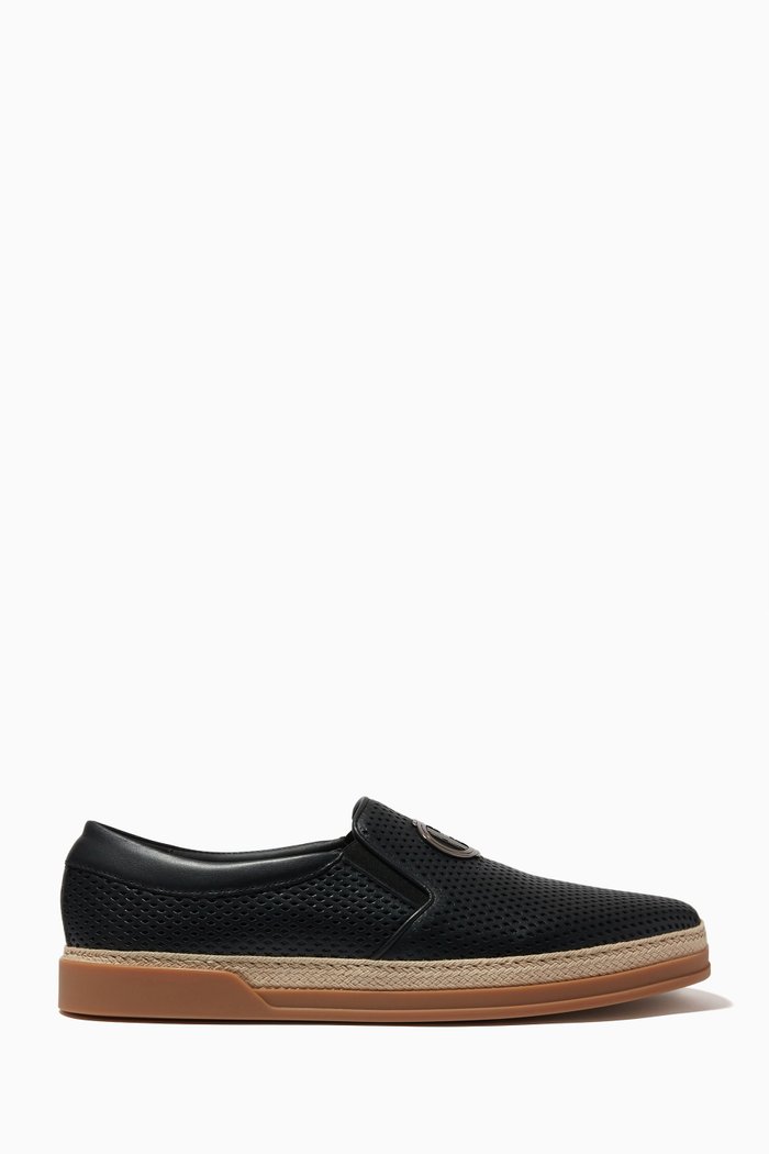 

Monogram Horsebit Loafers in Leather, Black