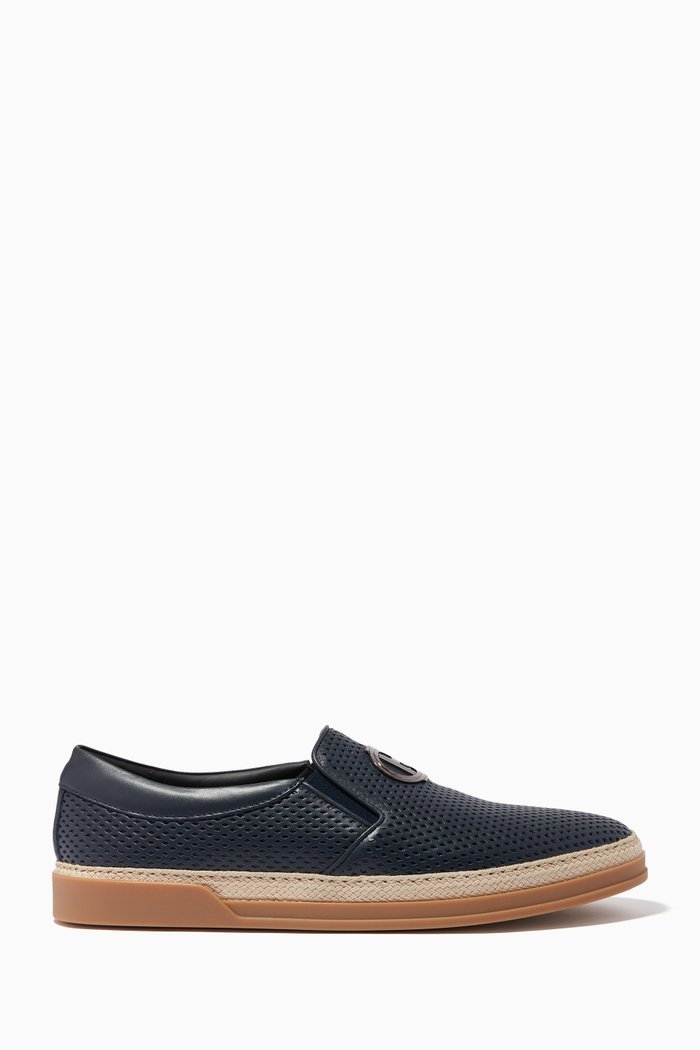 

Monogram Horsebit Loafers in Leather, Blue