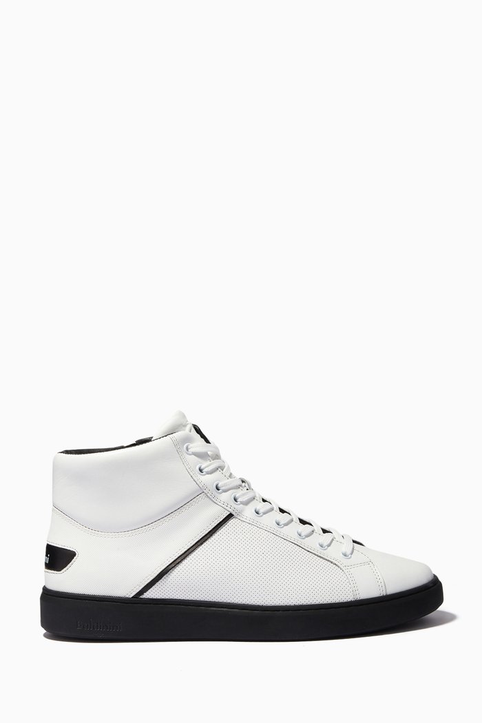 

Ankle High Sneakers in Calfskin Leather, White