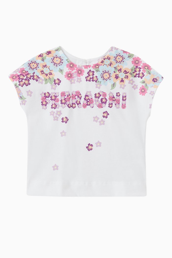 

Garden Party T-shirt in Cotton Jersey, White