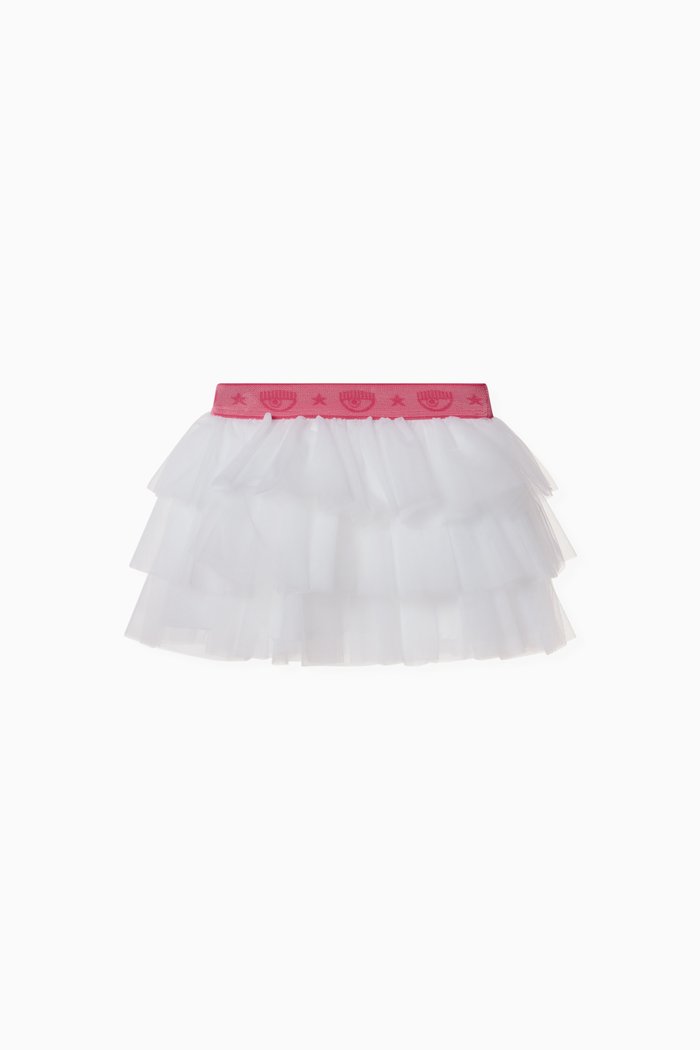 

Logomania Tutu Skirt in Tulle, White