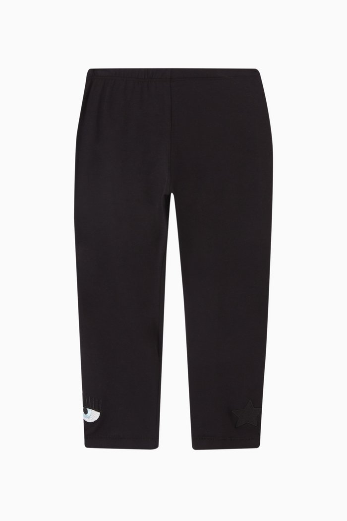 Eyestar Leggings in Cotton Jersey, Black