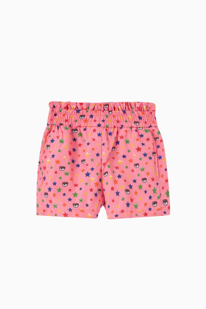 

Logomania Shorts in Nylon, Pink