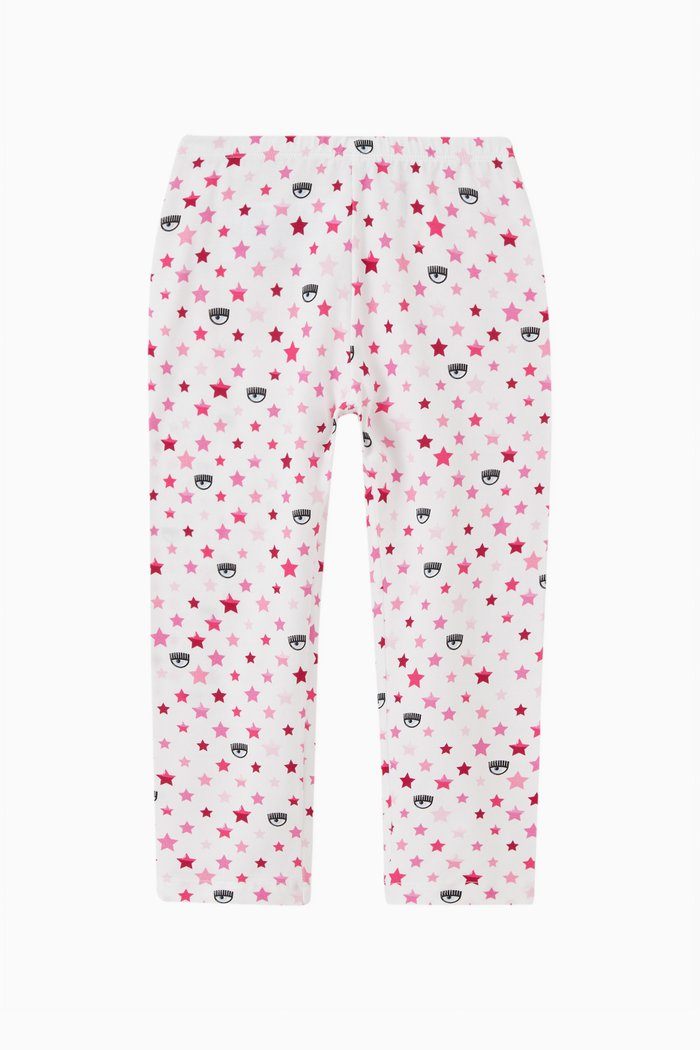 Logomania Leggings in Cotton Jersey, White
