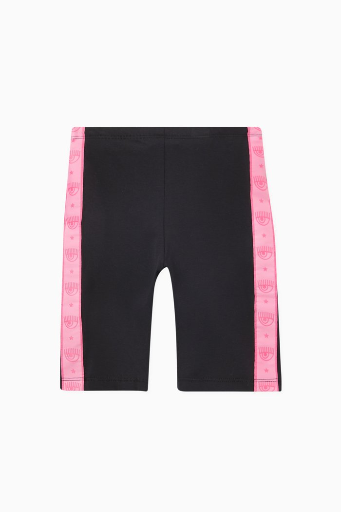 

Logomania Shorts in Cotton, Black