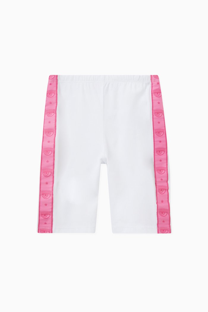 Logomania Shorts in Cotton, White