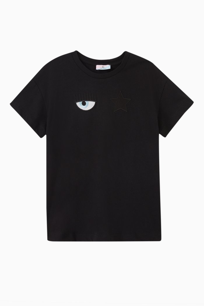 

Eyestar T-shirt in Cotton Jersey, Black