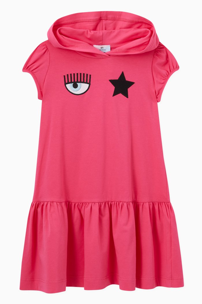 

Eyestar Logo Hooded Dress, Pink