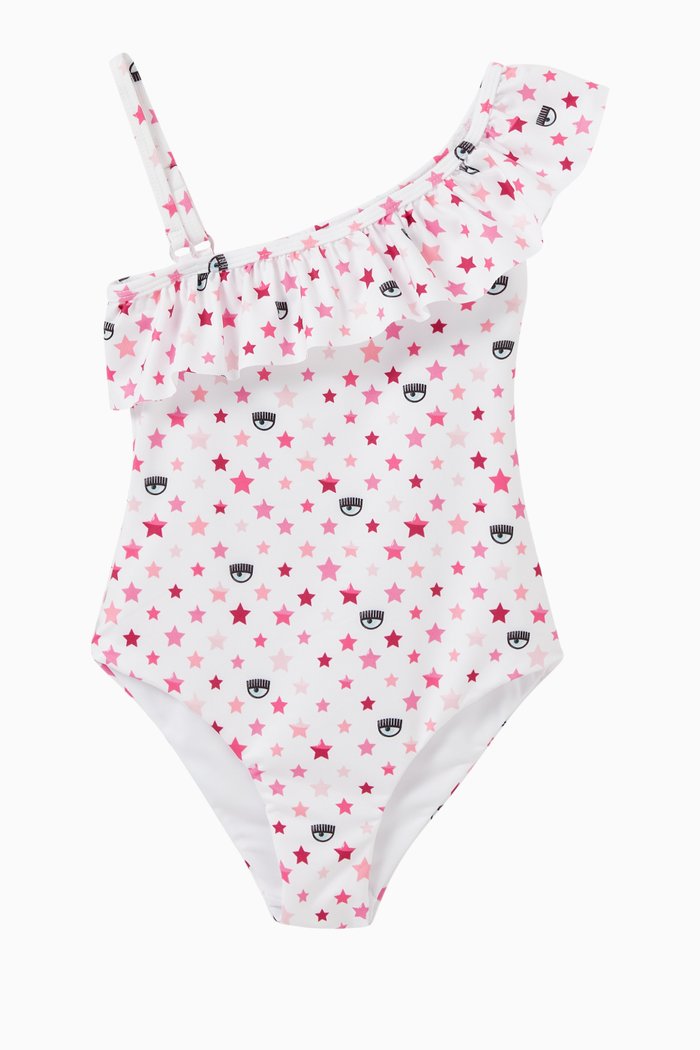 

Logomania Swimsuit, White