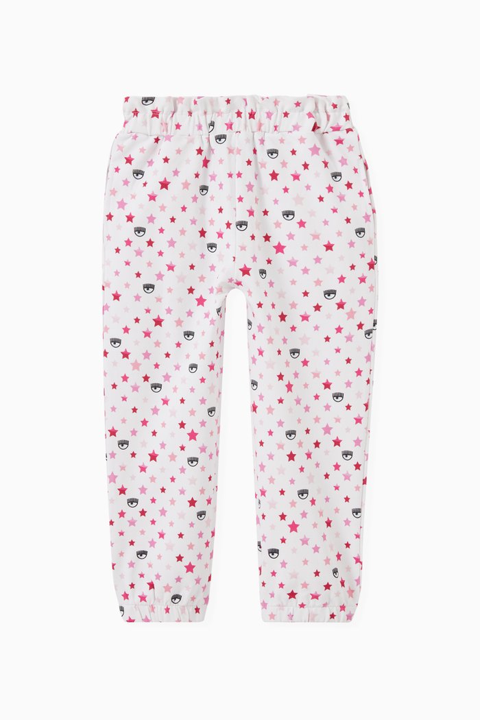 

Logomania Joggers in Cotton Jersey, White