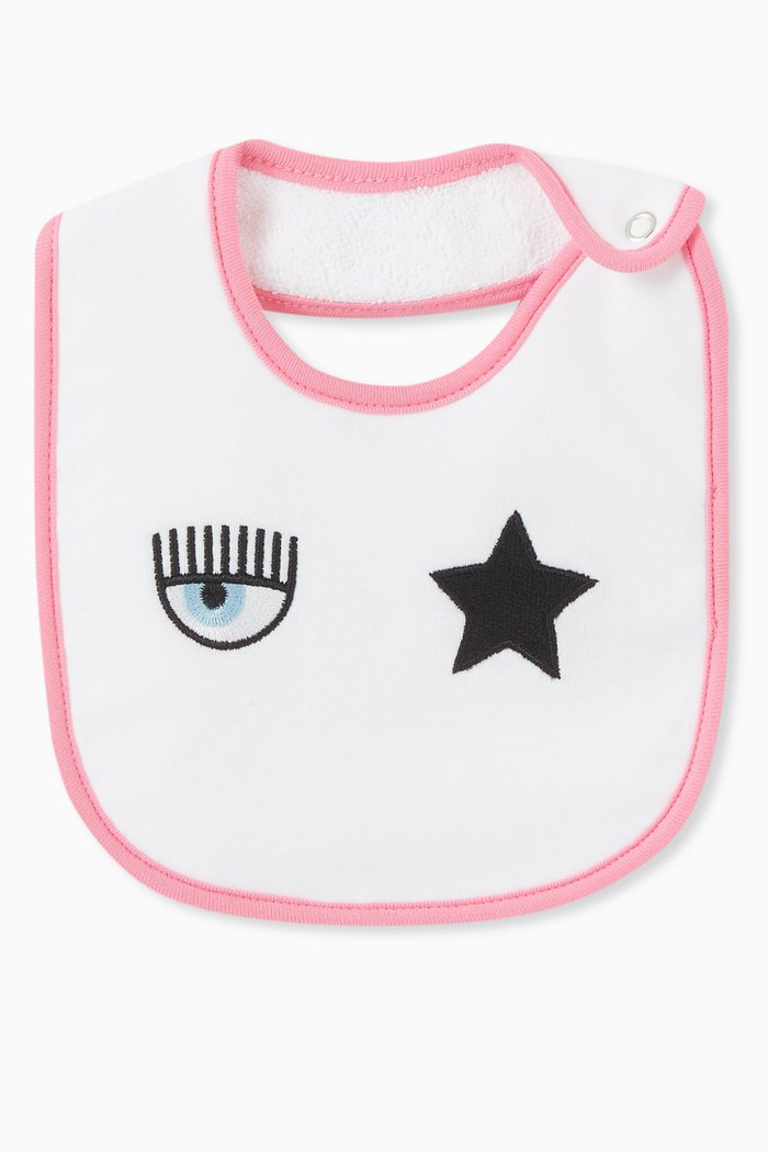 Eyestar Bib in Cotton, White