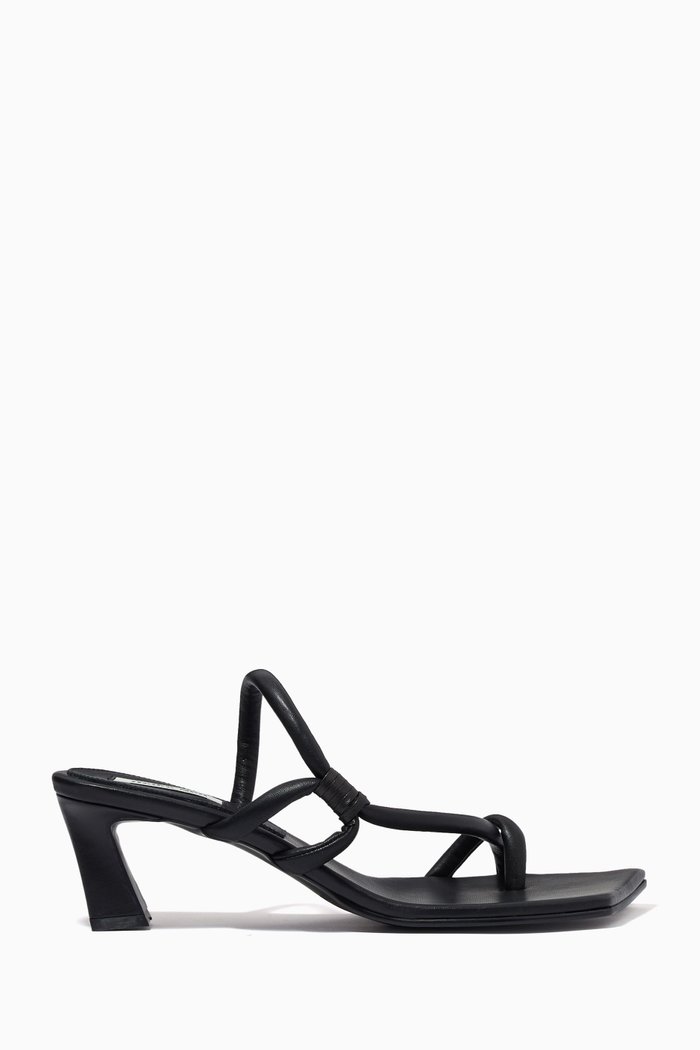 

Noodle Mules in Sheep Leather, Black