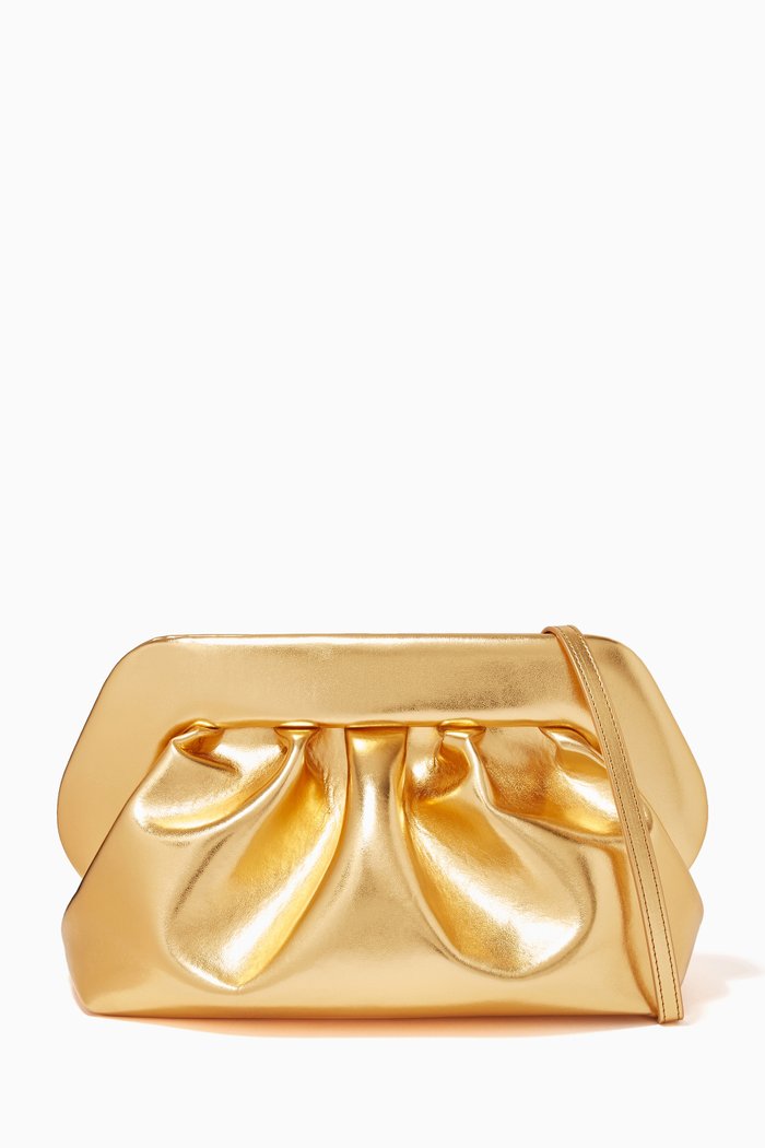

Bios Pouch in Laminated Vegan Nappa, Gold