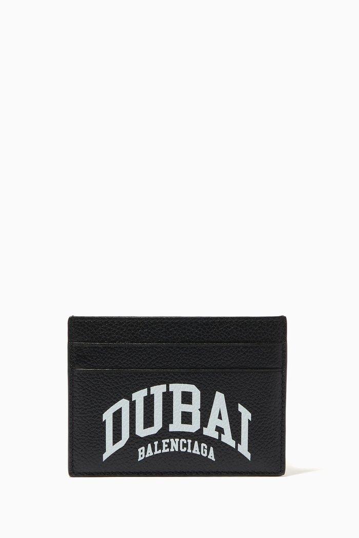 

Dubai Cash Card Holder in Grained Calfskin, Black